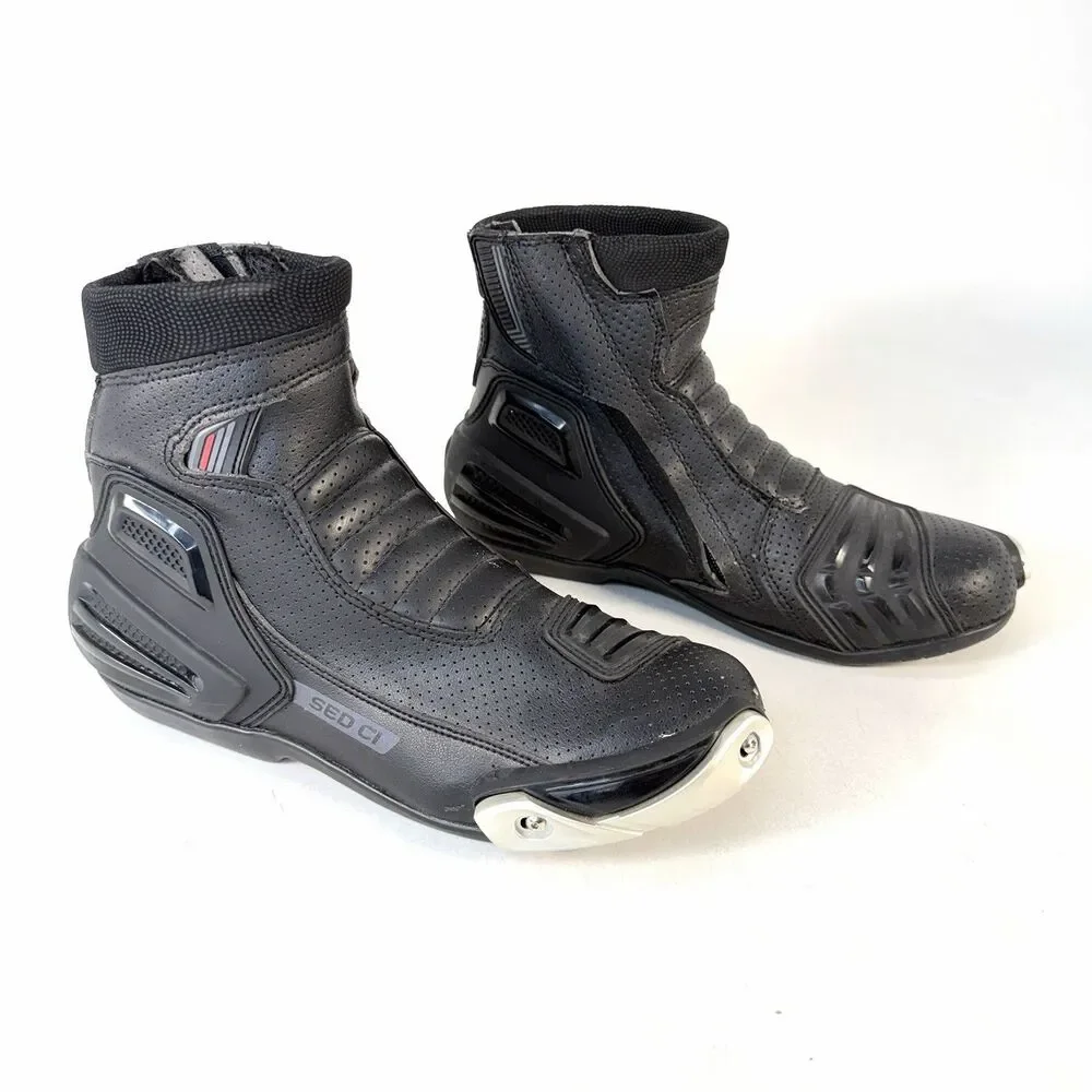 Sedici Forza Black Motorcycle Riding Sport & Street Boots Size US 11 EU 44